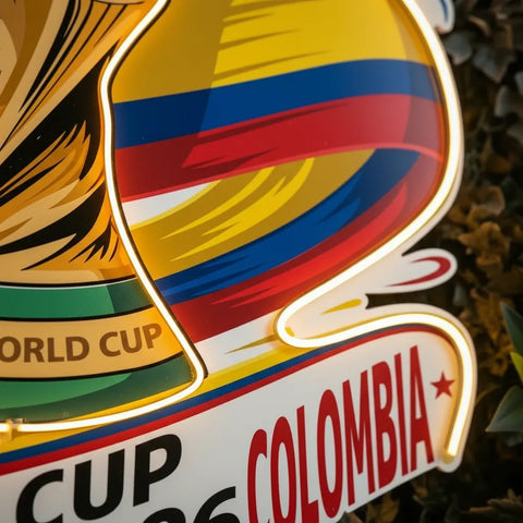 Enseigne néon de l'équipe nationale de Colombie