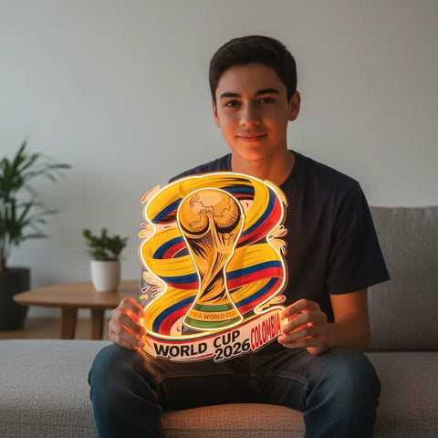 Enseigne néon de l'équipe nationale de Colombie
