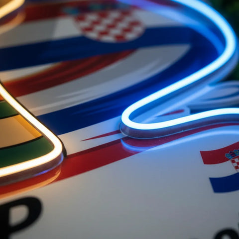 Enseigne néon des équipes nationales de Croatie