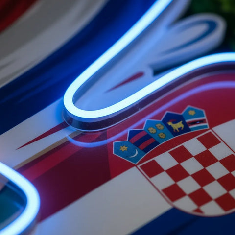 Enseigne néon des équipes nationales de Croatie