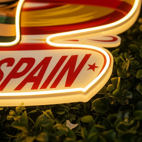 Enseigne néon de l'équipe nationale d'Espagne
