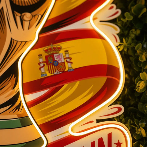Enseigne néon de l'équipe nationale d'Espagne