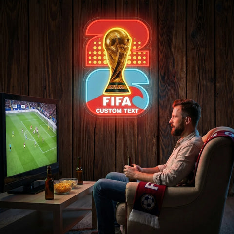 Enseigne néon personnalisée Coupe du Monde - Los Angeles