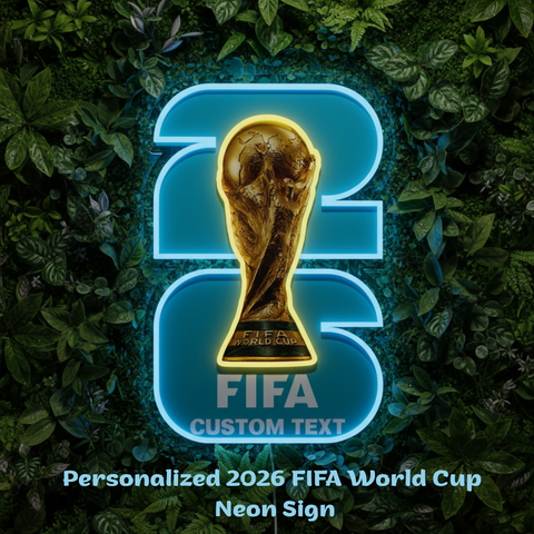 Enseigne néon Coupe du monde personnalisée