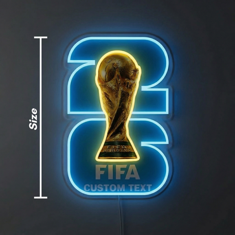 Enseigne néon Coupe du monde personnalisée