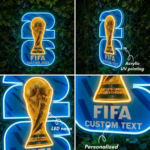 Enseigne néon Coupe du Monde - HOUSTON