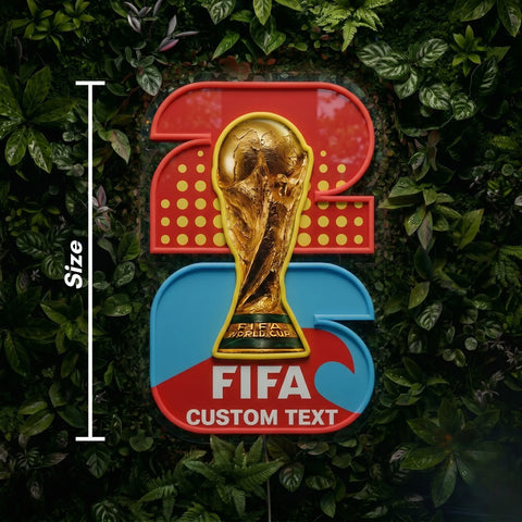 Enseigne néon personnalisée Coupe du Monde - Los Angeles