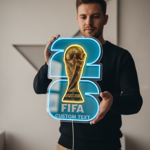 Enseigne néon Coupe du monde personnalisée