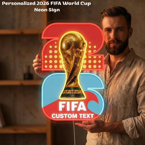Enseigne néon personnalisée Coupe du Monde - Los Angeles