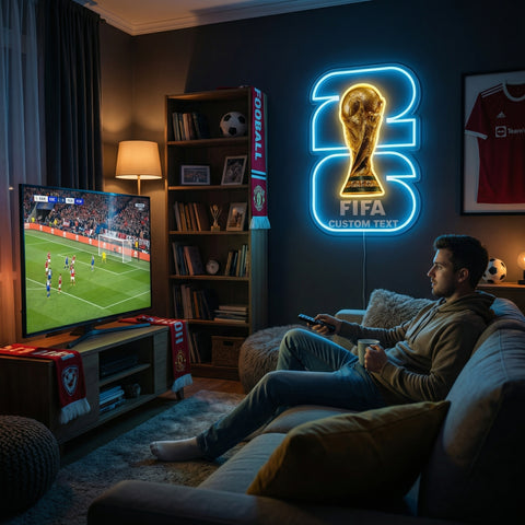 Enseigne néon Coupe du monde personnalisée
